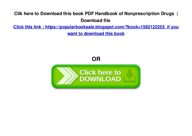 Handbook of nonprescription drugs 19th edition pdf download